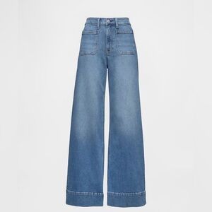 GAP High Rise Stride Wide-Leg Jeans Women’s Size 28/6 Regular. Color Medium Wash